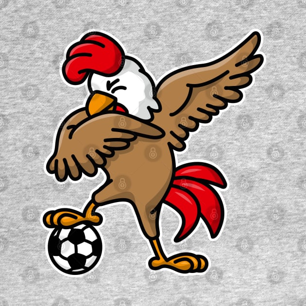 Dabbing dab cock coq gaulois football foot France by LaundryFactory